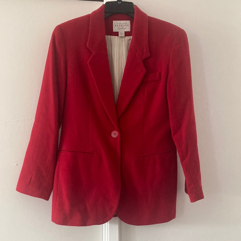 Champagne Express International designer red blazer